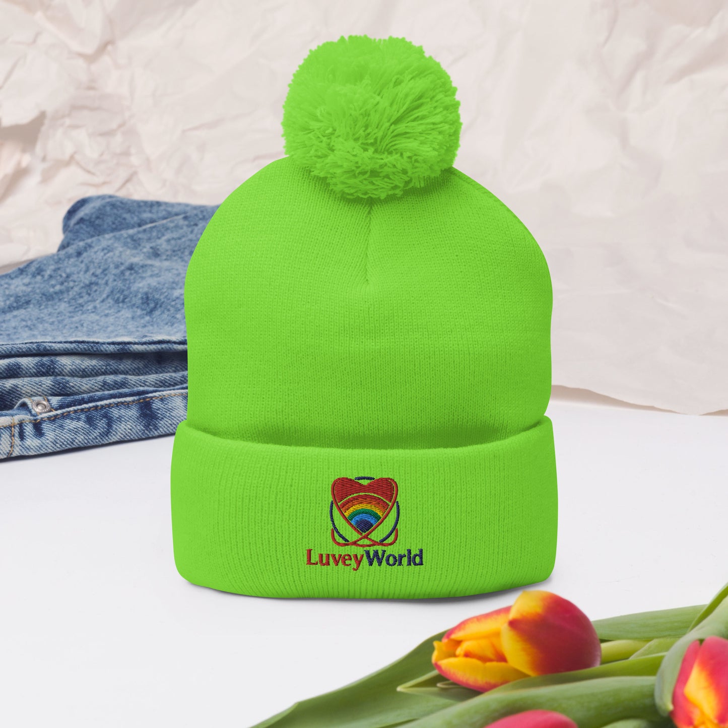 LuveyWorld Pom-Pom Beanie